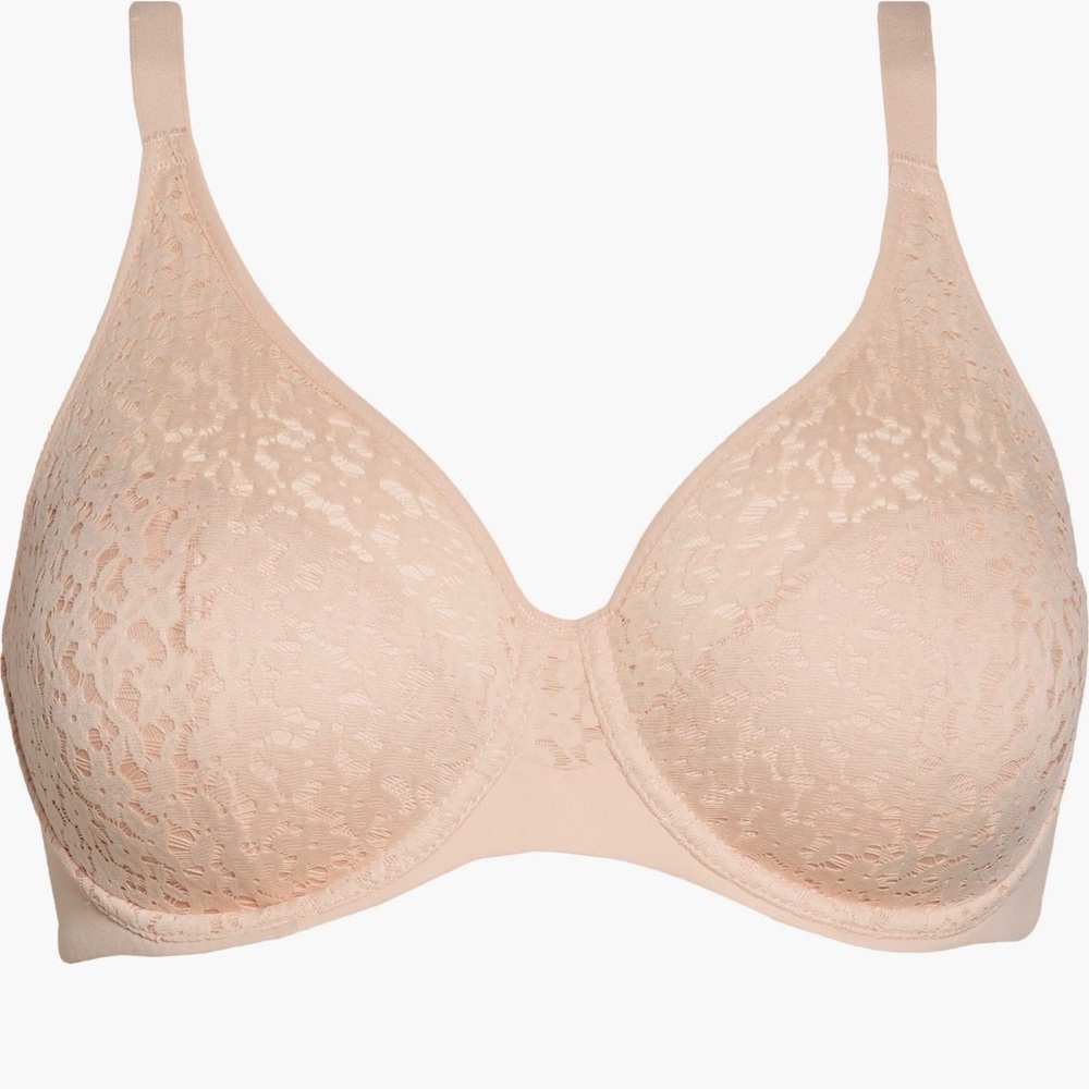 Elegant Lace Women's Bra in Cream